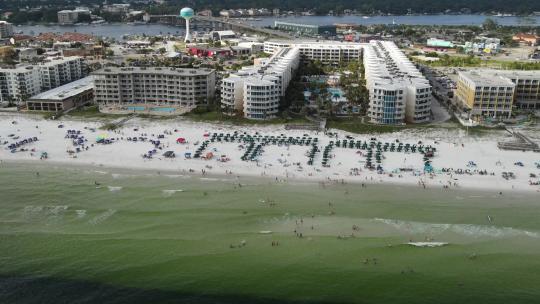 美国佛罗里达州狭长地带沃尔顿堡海滩海滨度假建筑