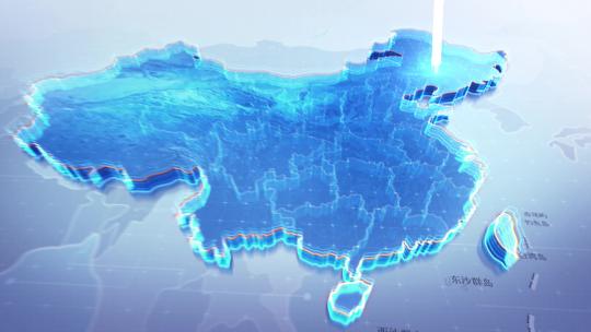 深圳-全国科技地图业务分布 AE模板