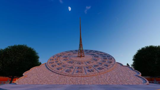 时光流逝日晷时间变化延时