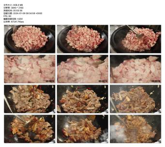 烹饪艺术：鹿肉爆炒过程展示高清在线视频素材下载