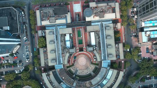 上海世纪大道九六广场航拍视频素材模板下载