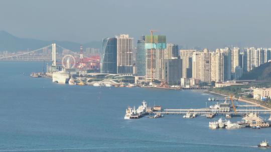 福建厦门海岸线城市风光