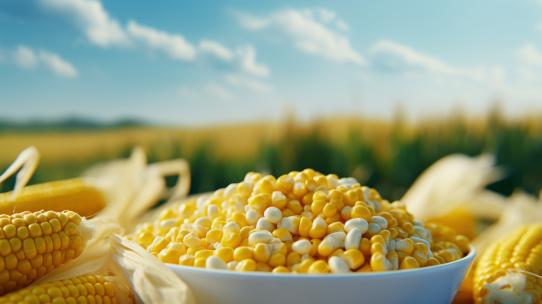 金黄玉米有机食物农业带货食物粗粮