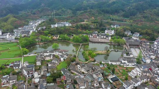 安徽歙县呈坎古村高低空晨曦航拍