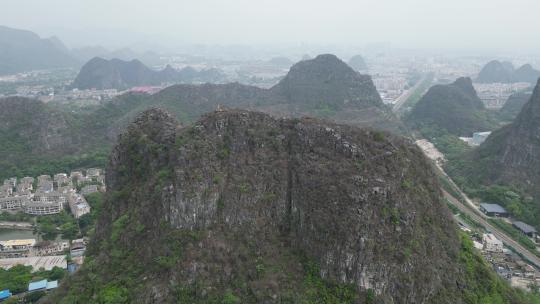 广西桂林西山4A景区航拍