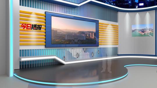 ｛原创｝通用简洁虚拟演播室新闻播报背景