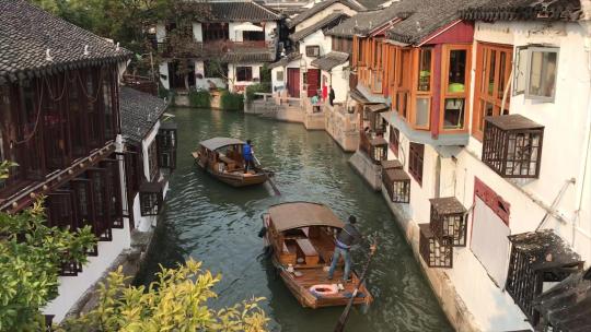 中国古代水乡游船