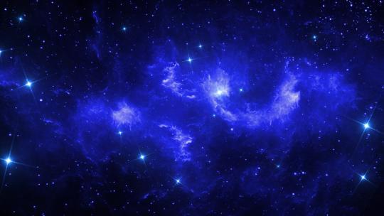 星云穿梭蓝色银河星空背景星光粒子舞台背景视频素材模板下载