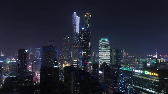 广州珠江新城cbd夜景02视频素材模板下载