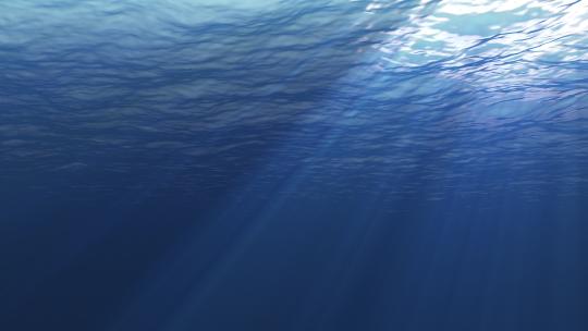 神秘水底世界大海水面下光线投射视频素材模板下载