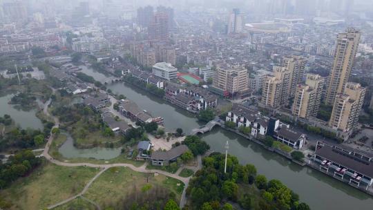 4k 航拍温州城市景观全景