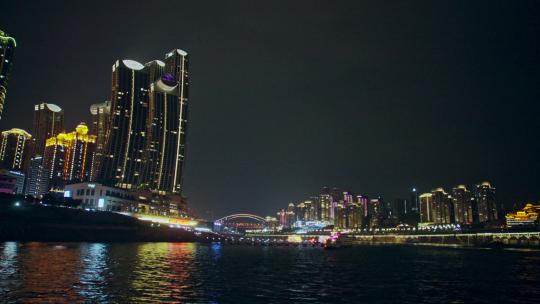 重庆两江游游船观光夜景
