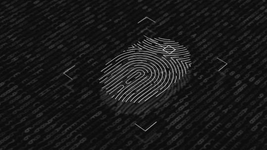 旋转生物识别扫描仪分析指纹匿名人类4K