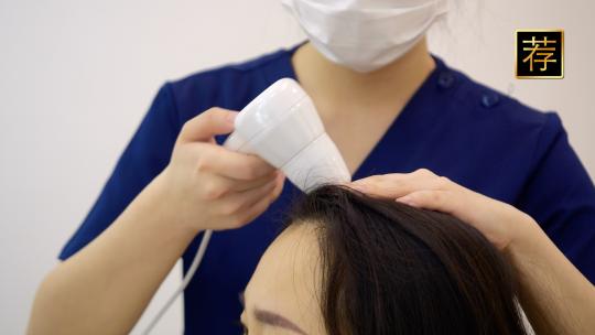 美容院头皮检测植发养发护发发质检测视频素材模板下载
