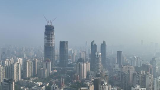 上海徐家汇中心大厦航拍视频素材模板下载