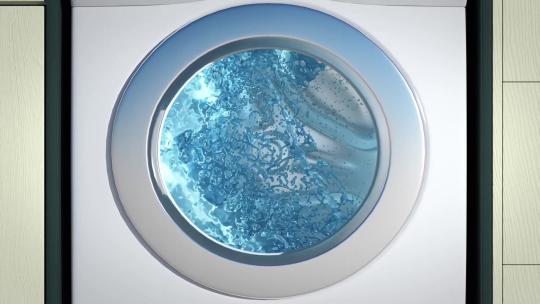 洗衣机水流清洗 抗菌 杀菌视频素材模板下载