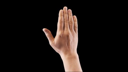 4k手掌点击二次视频素材alpha