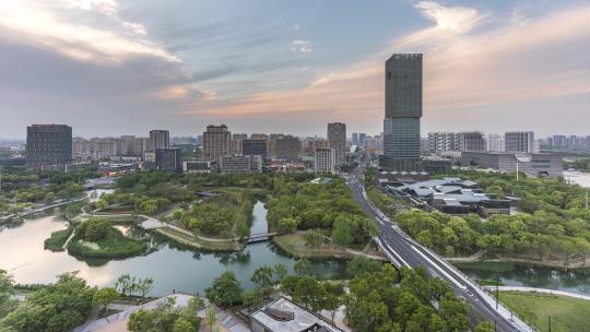 上海嘉定新城地标延时4K