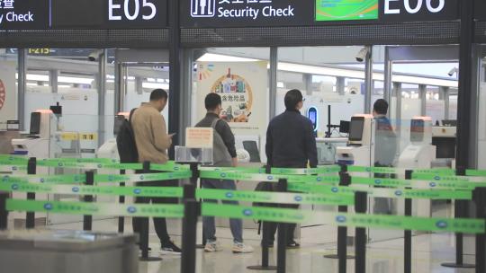 机场进场值机安检登机取行李一条龙视频素材模板下载
