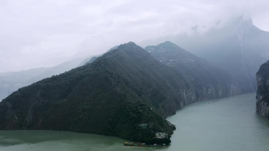 重庆奉节瞿塘峡全景