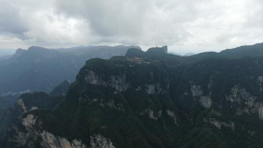 湖南张家界天门山5A景区航拍