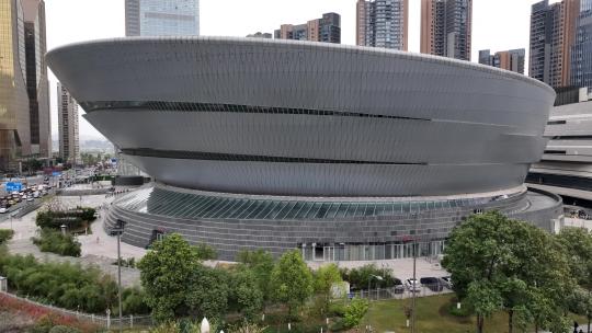 成都大魔方演艺中心航拍