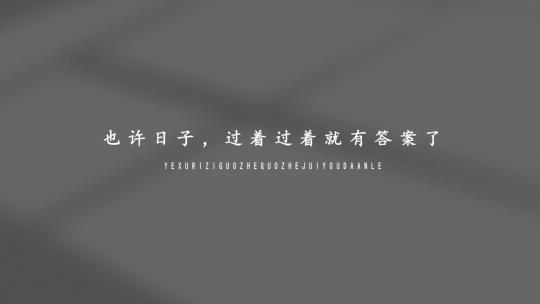 简洁微电影唯美片尾字幕