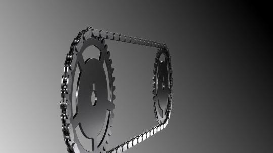 链条 齿轮 机械 机械运动 链条运动AE视频素材教程下载