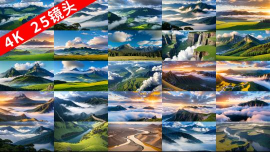 【25个山川峡谷】素材大合集 美丽中国高清在线视频素材下载