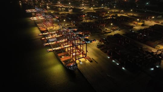 无人码头 港口 广州南沙港视频素材模板下载