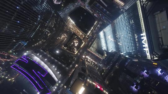 广州震撼城市夜景建筑视频素材模板下载