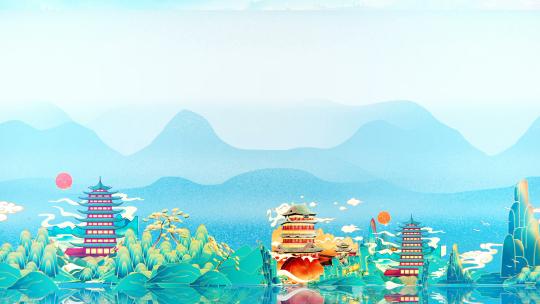 【4K】水墨山水穿梭-1