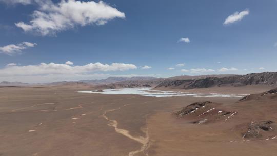 西藏高原湖泊航拍高原水系航拍