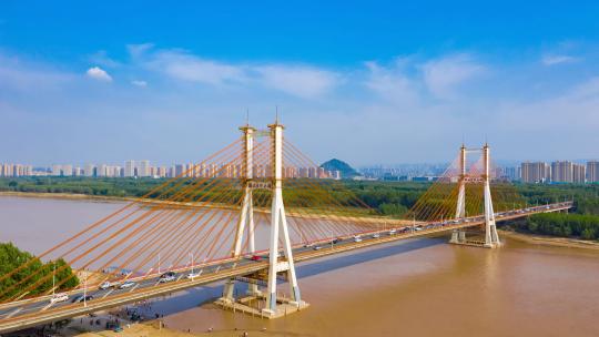 济南黄河大桥延时视频素材模板下载