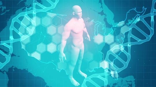 未来医学科学研究人类DNA数字背景
