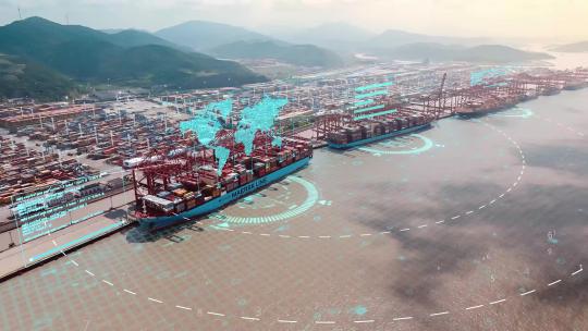 科技智慧港口ae模板