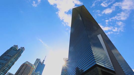 上海外滩城市地标建筑群延时摄影