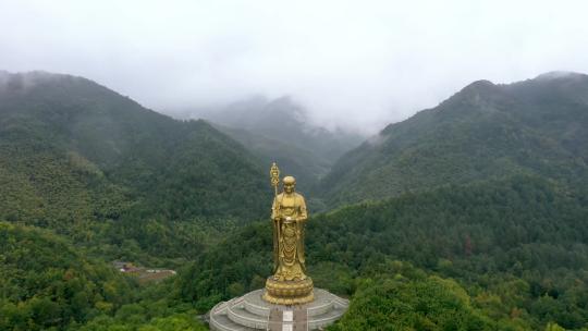 地藏王池州市青阳县九华山风景区九华山航拍