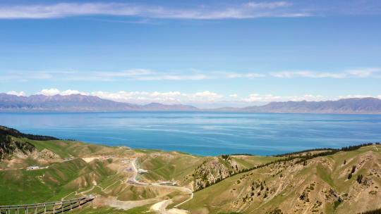 4K航拍新疆伊犁赛里木湖