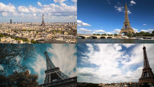 【合集】法国巴黎埃菲尔铁塔地标视频素材模板下载