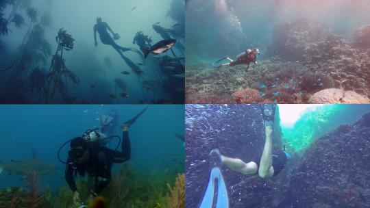 【合集】海底探险深海潜水高清