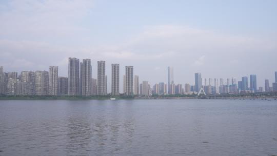 长沙湘江两岸航拍视频素材模板下载