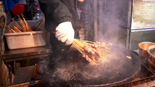 城市街头烹饪餐饮特色美食小吃烧烤肉串