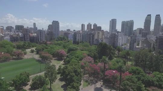 布宜诺斯艾利斯市-拉斯赫拉斯公园-空中无人机场景-阿根廷