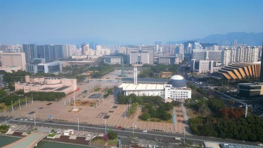 浙江省温州市中心区世纪广场城市环境视频素材模板下载