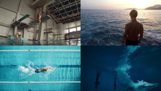 【合集】跳水运动员跳水视频素材模板下载