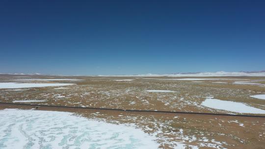 青藏线 无人区 荒漠公路航拍