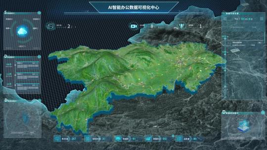 高端黑中国区位辐射地图AE模板