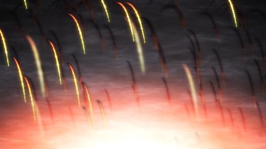 火箭火流星粒子特效4KAE工程