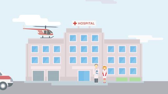 医院救护车急救飞机AE视频素材教程下载